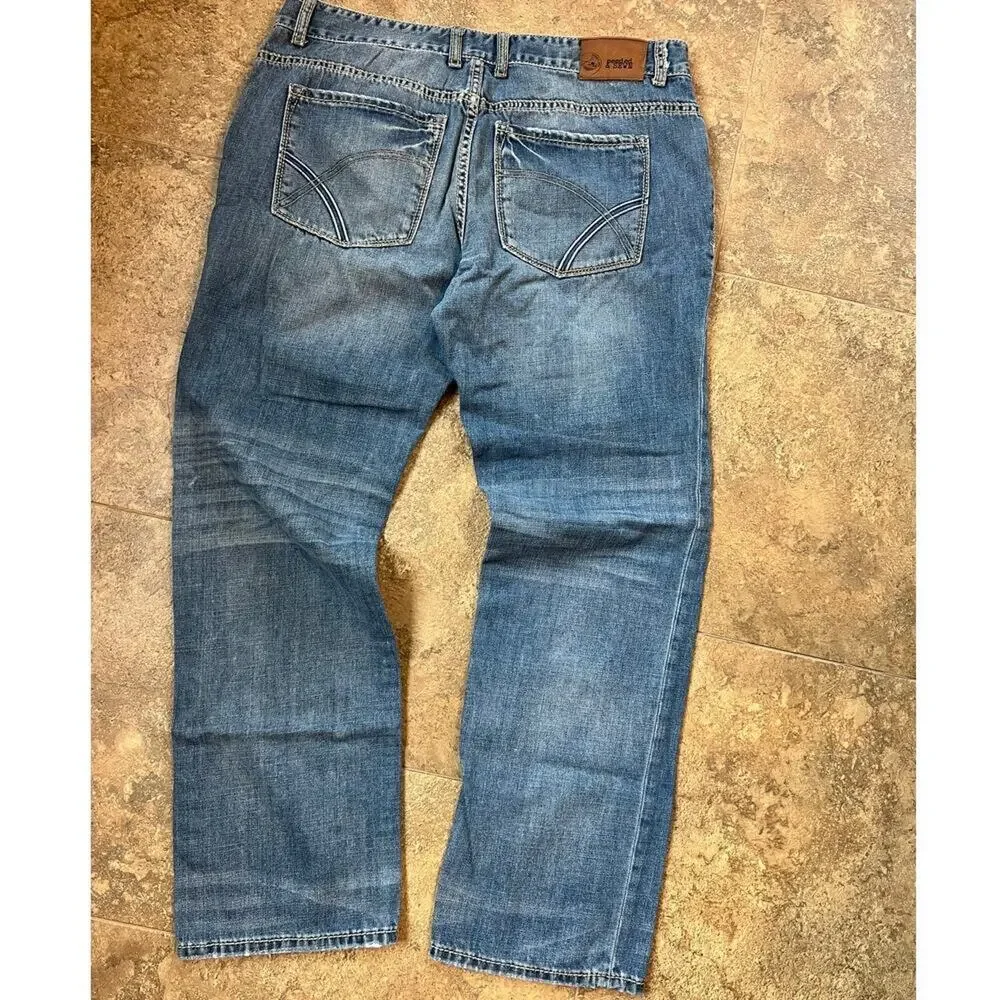Seeded & Sewn Jordan Reg Straight Cotton Jeans  Men's size 38Wx  34L